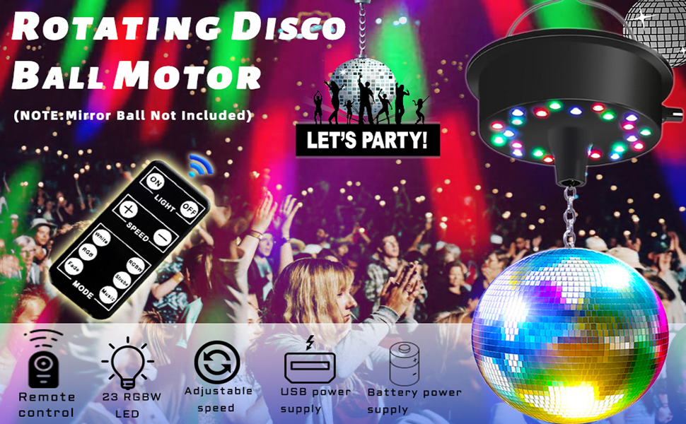 rotating disco ball motor