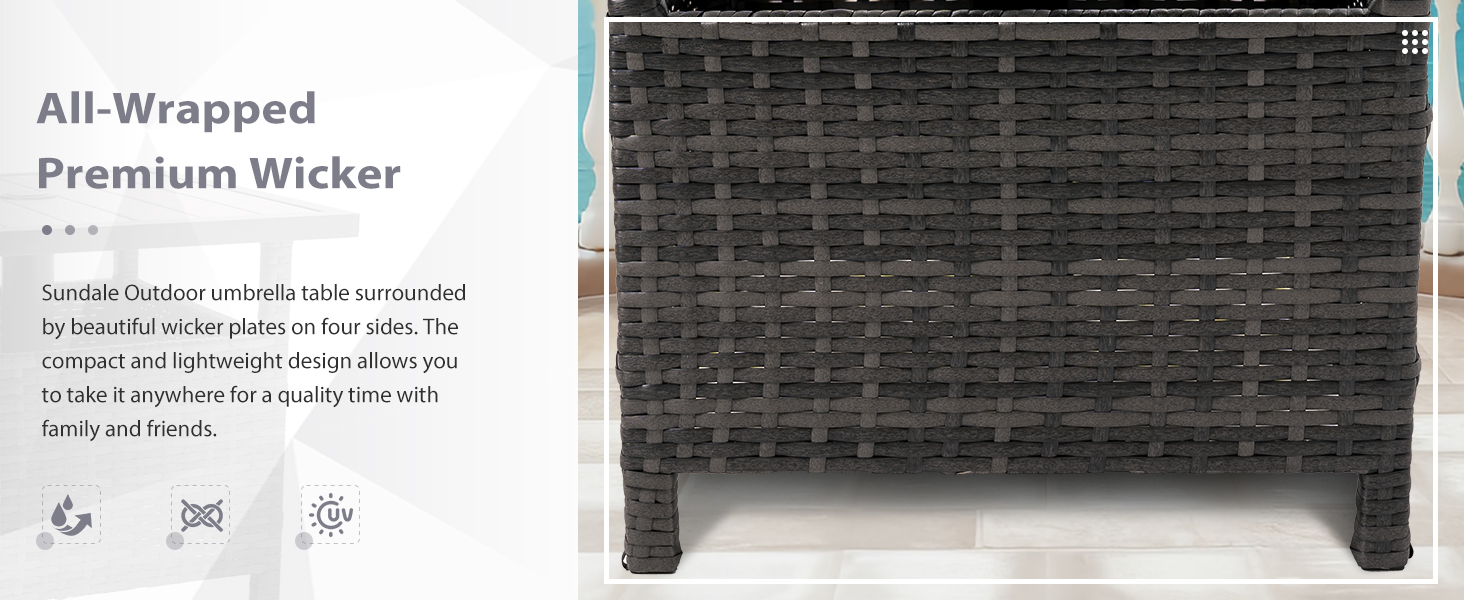 Sundale Outdoor Patio Umbrella Table A/B Test