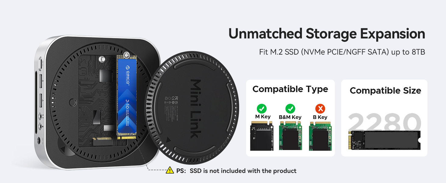 compatible nvme ssd up to 8TB