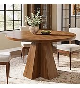 Tribesigns 47-inch Round Dining Table, Round Kitchen Table with Sturdy Base, Kitchen, Dining Room...