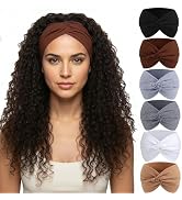 obeoby 6 Pack 6inch Wide Headbands for Women, Boho Twisted Hair Bands Large African Wide Hair Wra...