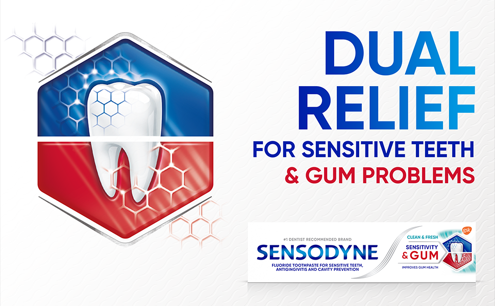 dual relief for sensitive teeth &amp; gum problems