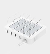 SooPii Charging Station for Multiple Devices, 4-Port Charger Station with 4 Mixed Charging Cables...