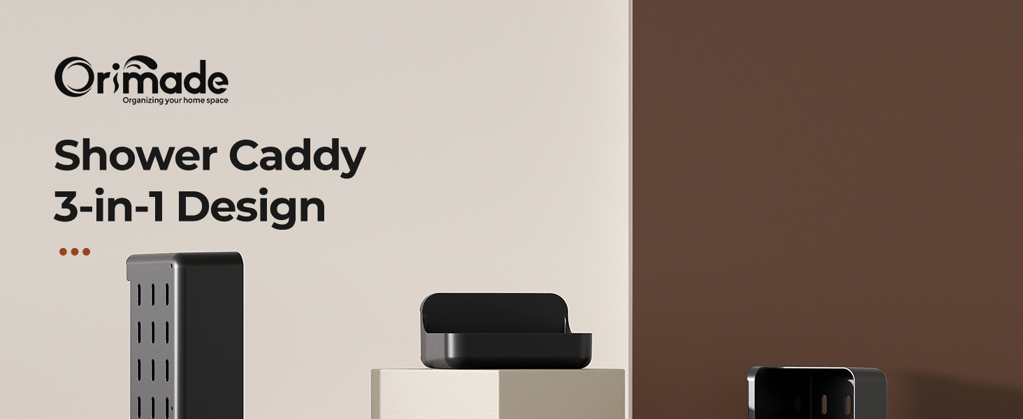 Orimade Shower Caddy 3-Pack, No-Drill Adhesive Shelves for Bathroom ?
