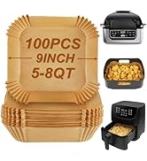 BYKITCHEN Air Fryer Sheets Liners for Ninja AG301 Grill, AF141 Pro 4-in-1 &amp; More, 9in Disposable ...