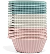 The Silicone Kitchen Reusable Silicone Baking Cup Silicone Muffin Liners for Cupcakes, BPA Free, ...