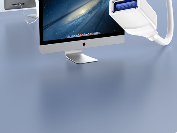 usb extender cable white