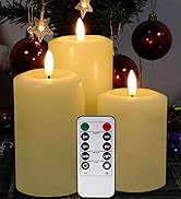 VIEWELLD Flameless Candles with Remote and Timer, Battery Operated Candles, Flickering Led Candle...