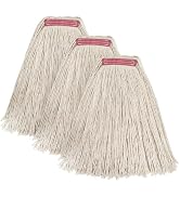 Matthew Cleaning 16oz 3Pack Cotton Floor Mop,Cotton Looped-Open String Heavy Duty String Mop Refi...