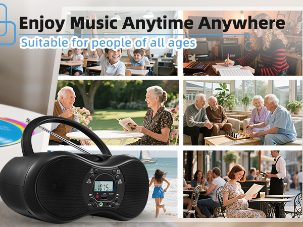 Portable CD Player Boombox