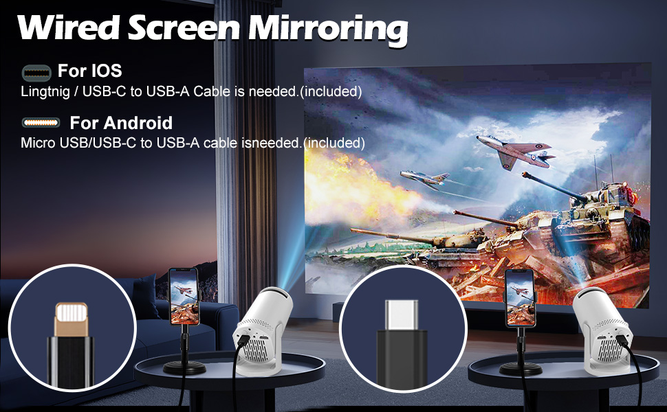 projector;mini projector;portable projector;projector with wifi and bluetooth;projector for bedroom