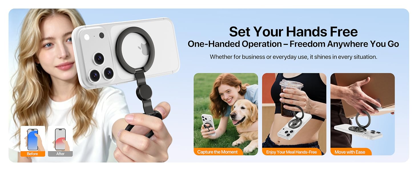 phone holder stand grip ring magnetic mag safe golf cart phone holder adhd gifts stress anxiety
