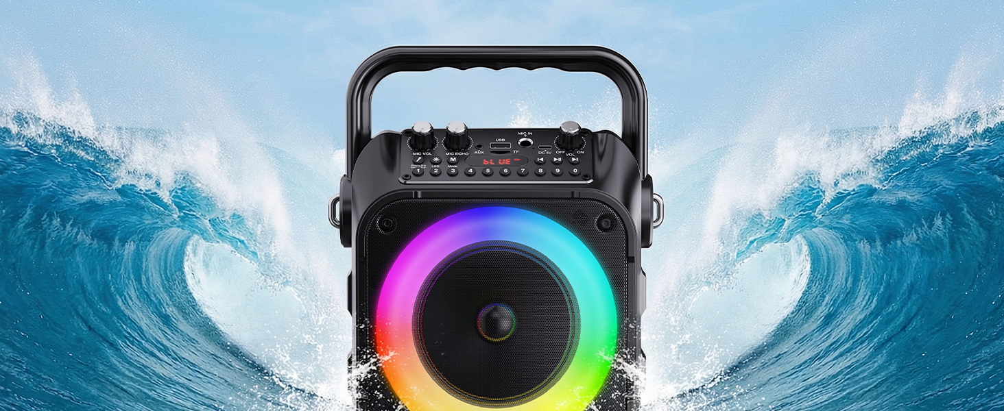 Karaoke Machine Mini Karaoke Machine Portable Bluetooth Speaker Karaoke Machine for Adults 2 Mics