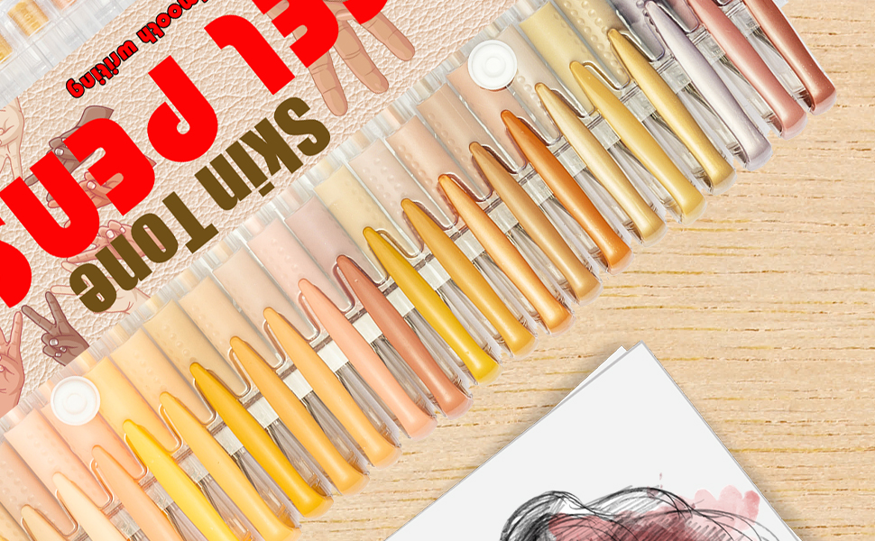 Skin Tone Gel Pens