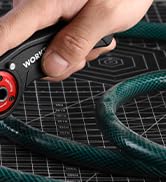 WORKPRO Folding Utility Knife, 2-in-1 Multitool Knife with Ratcheting Screwdriver, Box Cutter Qui...