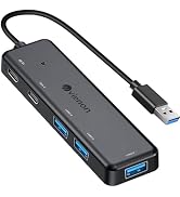 VIENON USB 3.0 Hub 5 in 1, USB Extender with USB C Power &amp; Data Ports, USB Splitter USB Port Hub ...
