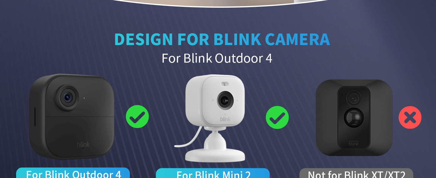 Blink Camera No Drill No Screw Wall Mount Bracket Blink Mini 2 /Blink Outdoor 4 /Blink Indoor Camera