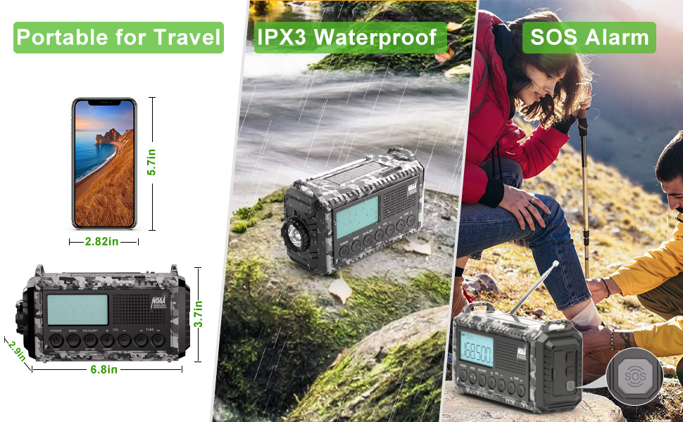 hand crank radio flashlight