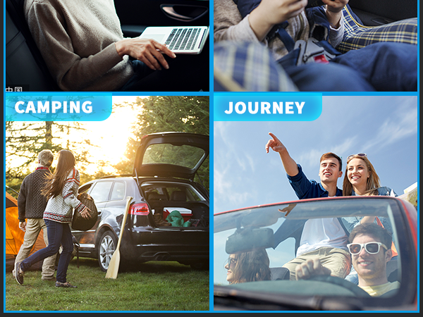 Four scenes show that our car inverter can be used 