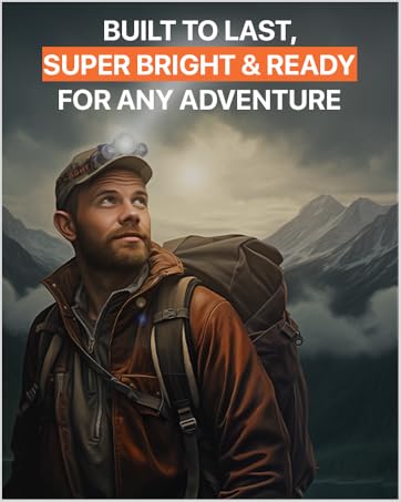 THOR rechargeable headlamp, strong, bright, ready for any adventure