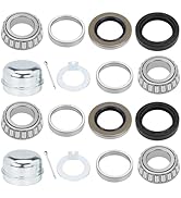 2 Set Trailer Hub Bearing Kit for 1-1/16‘’ Spindle Trailer, L44649/L44610 Bearing Kit with D-Spin...