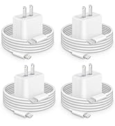 4 Pack for Fast Charger iPhone with [MFi Certified] 6 FT USB C iPhone Charging Cord, 20W PD iPhon...