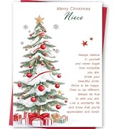 FANCYLUCKY Funny Christmas Card for Niece, Sweet Xams Gift from Aunt Uncle, Merry Christmas Card ...