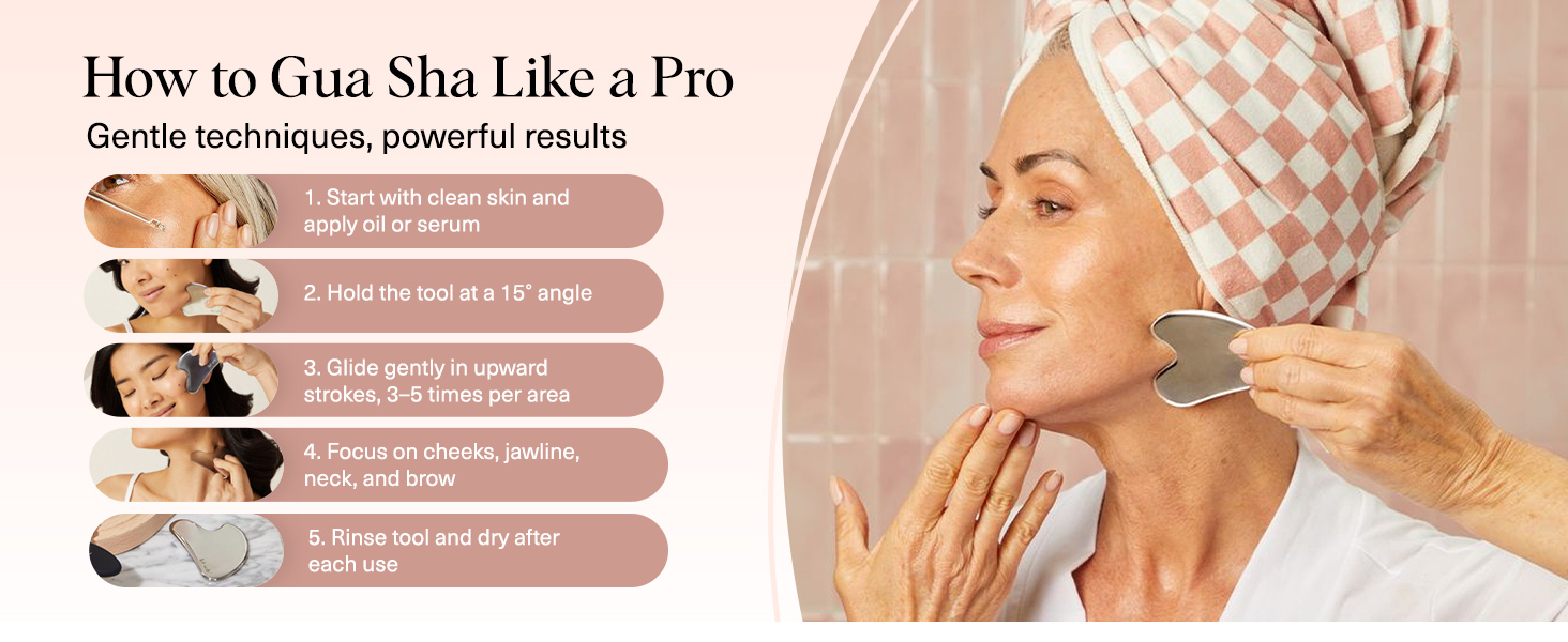 Stainless Steel Gua Sha Lymphatic Drainage Massager for Face Chin Jawline Shaper Double Chin Reducer