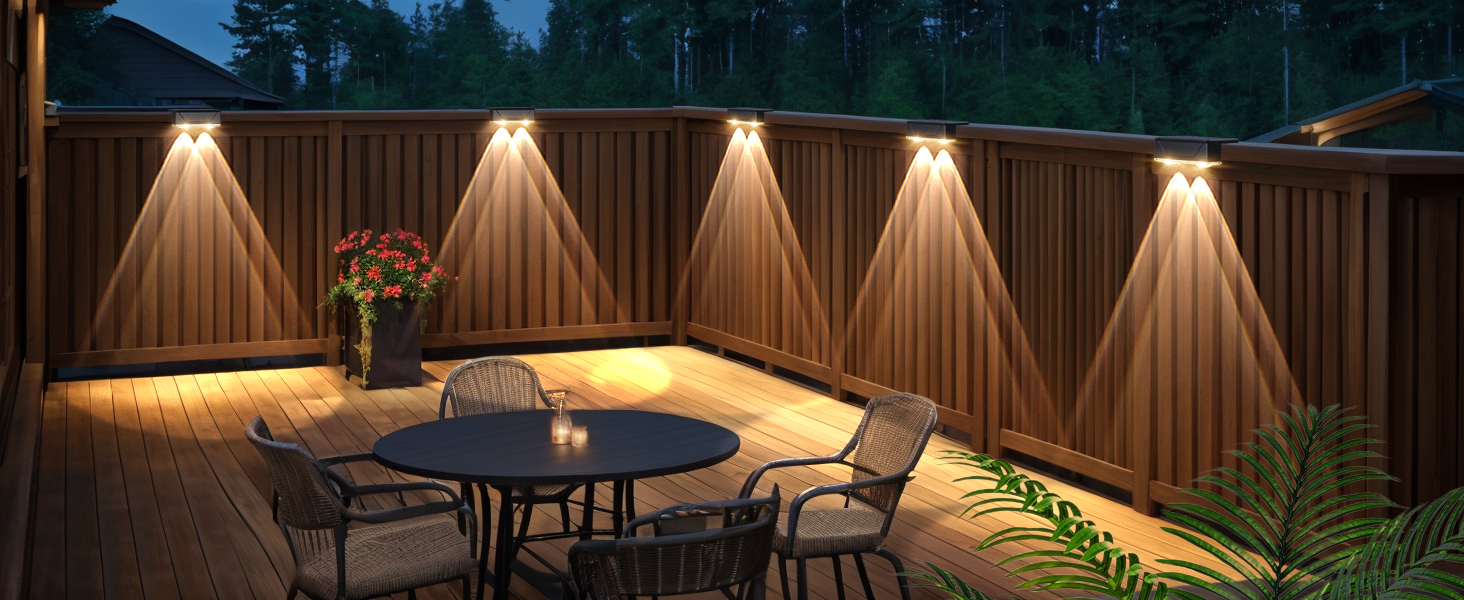 solar fence lights