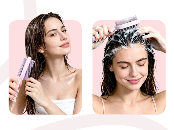 wet shampoo brush for washing hair detangle hair