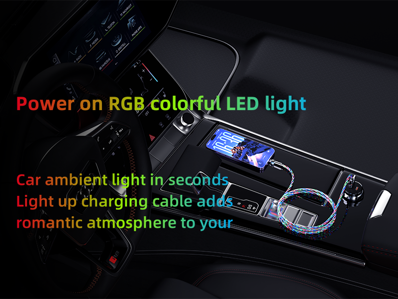 light up phone charger cord type c
