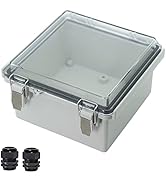 Zulkit Junction Box ABS Plastic Dustproof Waterproof IP67 Electrical Boxes Hinged Shell Outdoor U...