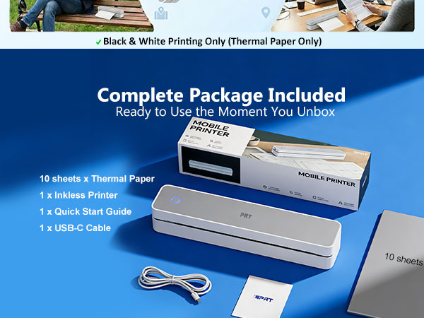  Inkless Portable Printer