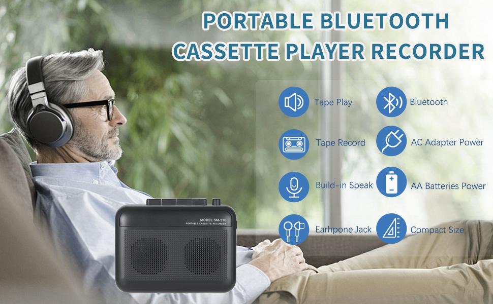bluetooth cassette player