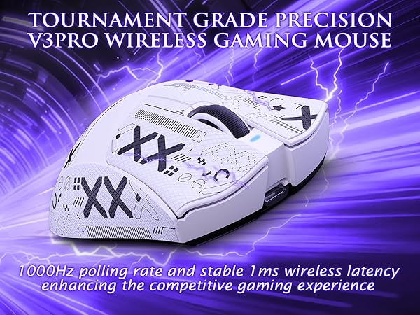 ATTACK SHARK V3 PRO Wireless Esports Gaming Mouse with Magnetic Charging Dock