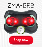 Zyllion ZMA-13RB Cordless Rechargeable Shiatsu Back and Neck Massager Pillow