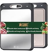 GUANCI Cutting Board for Kitchen Double Sided 304 Stainless Steel Chopping Board Food-Grade Stain...