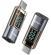 toocki USB C Adapter, 2Pack 100W USB C Female to USB C Male Extension Adapter Type C Power Meter ...