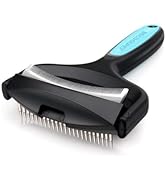 Becoolpet 2-Sided Dematting &amp; Deshedding Comb for Pets, Larger Size - 2 Types of Stainless Steel ...