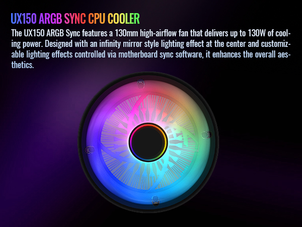 UX150 ARGB Sync CPU Cooler
