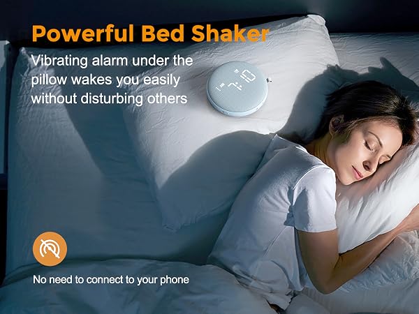 rechargeable vibrating alarm clock vibrating alarm clock vibrating alarm clock for heavy sleepers