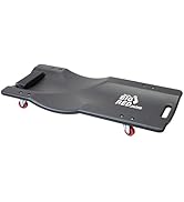 Big RED Torin 36" Rolling Garage Creeper, Shop Creeper Blow Molded Plastic Mechanic Cart with Pad...