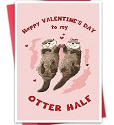 Hongshan Lovely Otter Valentines Day Card, Funny Valentines Card For Wife,Husband,Couple,Boyfrien...