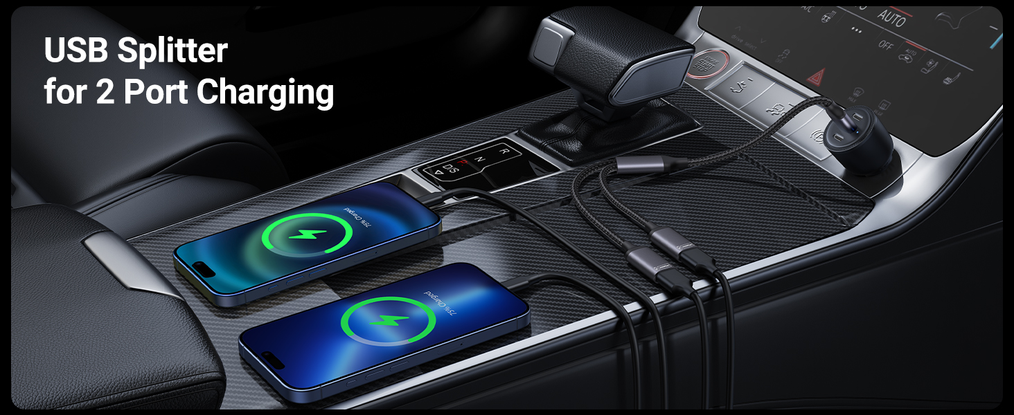 USB splitter for car charger