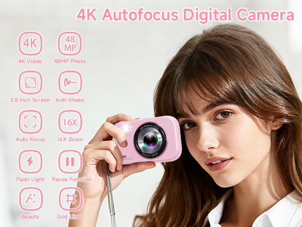 4K digital camera 48mp