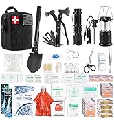318 PCS Survival Kit, Tactical Survival Gear and Equipment First Aid Kit Emergency Med Supplies w...