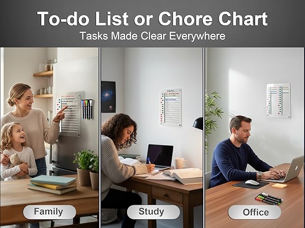 Transparent Magnetic Chore Chart