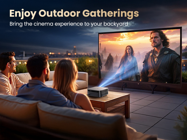 outdoor movie projector