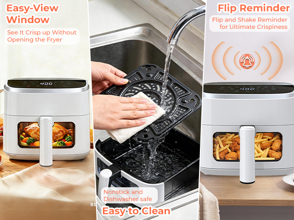 air fryer with easy-view window