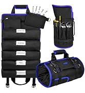Tool Bag,Large Roll Up Tool Bag Organizer,13 Pockets Tool Roll Storage Pouch,Heavy Duty Portable ...